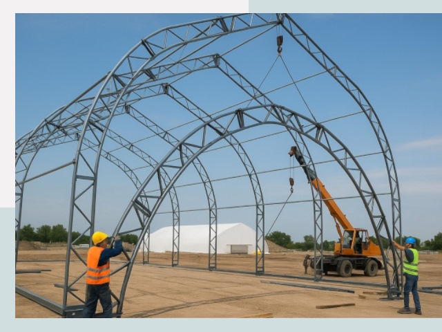 Монтаж ангаров в Нальчике от 622 руб. - Надежно и быстро